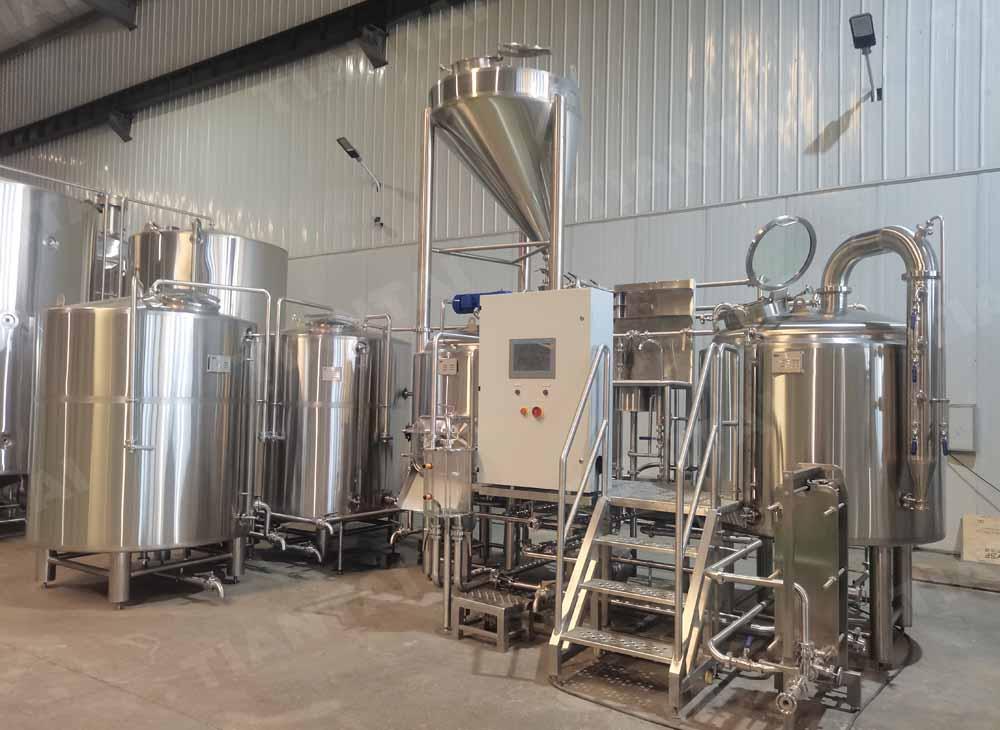 10HL steam two vessel brewhouse for France brewpup